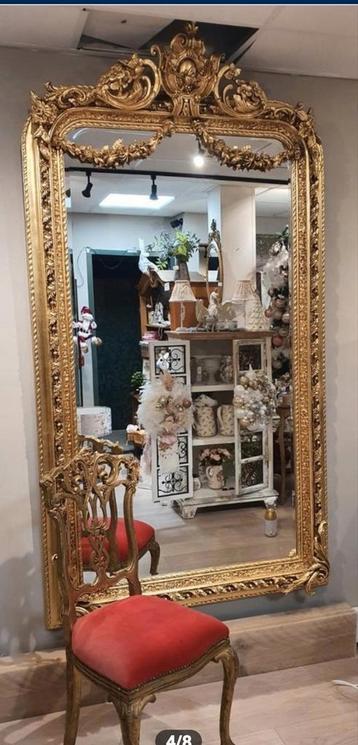 XXL FRANSE SPIEGEL MET GUIRLANDES  beschikbaar voor biedingen