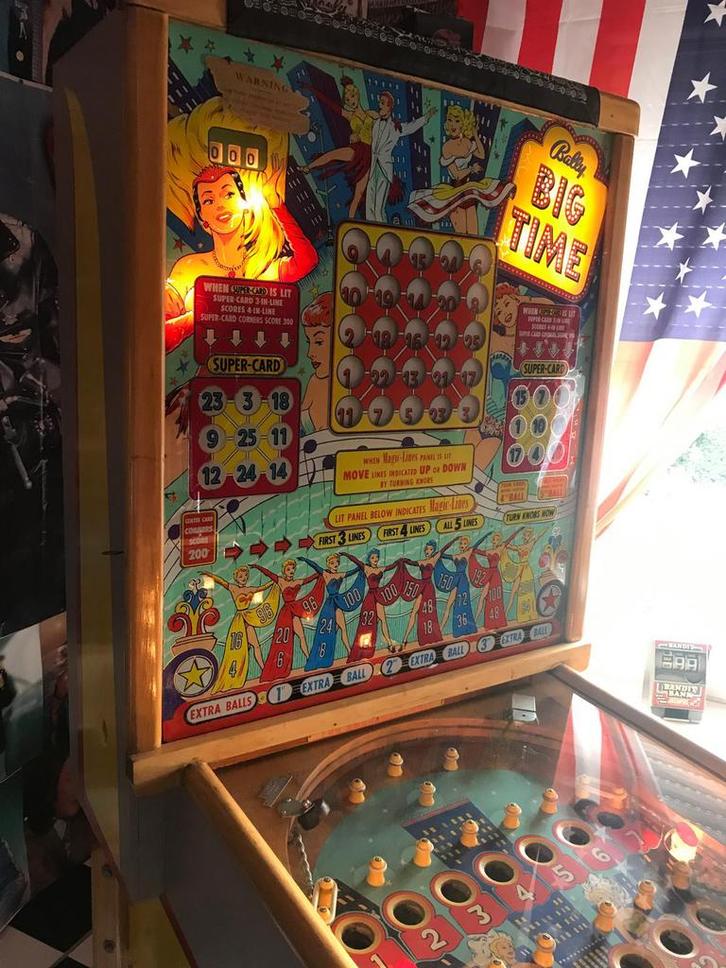 Bingo flipperkast 1956, Verzamelen, Automaten | Flipperkasten, Gebruikt, Flipperkast, Ophalen