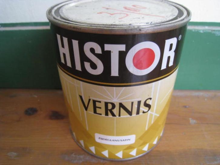 40% vol : Histor vernis zijdeglans, blanke vernis, alkydhars, Doe-het-zelf en Bouw, Verf, Beits en Lak, Ophalen
