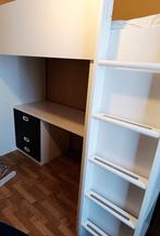 Hoogteslaper met bureau kast en schuiven  goede staat, Ophalen, Gebruikt
