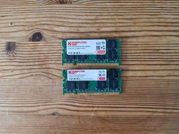2 x 4GB DDR2, Comme neuf, Laptop, 4 GB, DDR2