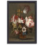 Tulipes et autres fleurs dans un vase en verre - Hans Bollon, Maison & Meubles, Envoi, Neuf