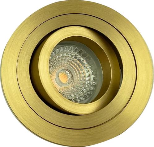 LED inbouwspot rond goud dim-to-warm, Huis en Inrichting, Lampen | Plafondlampen, Nieuw, Metaal, Overige materialen, Ophalen of Verzenden