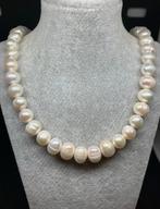 Zilveren ketting met hoge kwaliteit parels, Handtassen en Accessoires, Kettingen, Wit, Nieuw, Ophalen of Verzenden, Met edelsteen