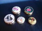 Lot 5 piluliers, Verzamelen, Blikken, Ophalen, Gebruikt