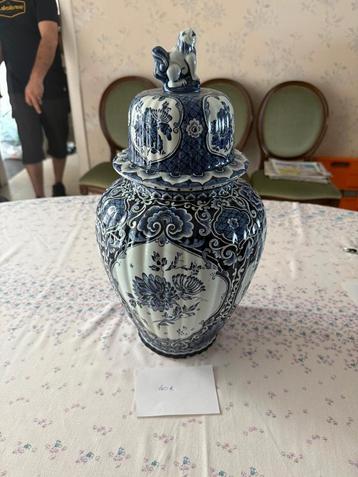 Delfts grand vase + couvercle, Enlèvement