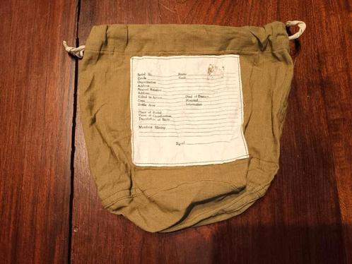 WW2 US Deceased Serviceman Personal Effects Bag, Verzamelen, Militaria | Tweede Wereldoorlog, Landmacht, Overige typen, Ophalen of Verzenden