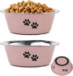 Set de 2 gamelles roses pour chiens | Nouveau