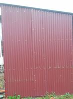 Gegolfde aluminium deur geschilderd in de oven voor schuilpl, Ophalen, Gebruikt, Overige typen, Aluminium