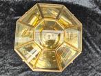 Vintage, Hollywood Regency, Deknudt plafondlamp, Ophalen of Verzenden, Zo goed als nieuw, Glas