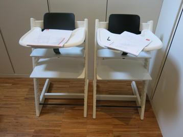 2x stokke tripp trapp verkleinset +tray beschikbaar voor biedingen