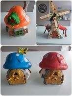 Schleich - Maison champignon + 2 petites maisons + moulin