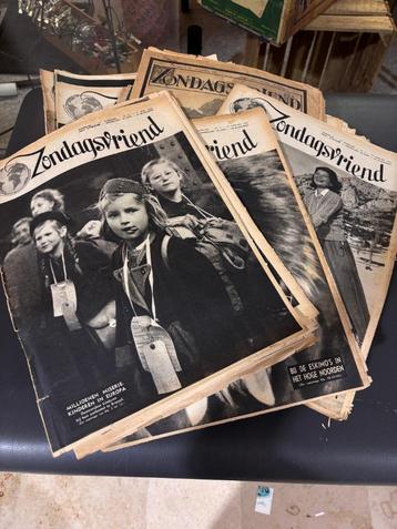 groot lot 95 stuks Zondagsvriend jaren 40-50 beschikbaar voor biedingen