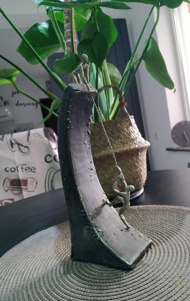 Sculpture 2 grimpeurs TBE !, Enlèvement ou Envoi, Utilisé