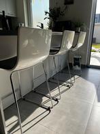 3 barstoelen met rugleuning en voetensteun, Ophalen, Gebruikt, Met voetsteun, 3 krukken