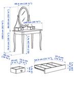 Table de maquillage avec miroir Hemnes Ikea, Maison & Meubles, Enlèvement