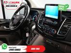 Ford Transit Custom 2.0 TDCI 170 pk Aut. L2 Limited DC Dubbe, Auto's, Automaat, Parkeersensor, Zwart, Bedrijf