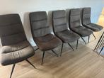 5 stoelen - comfortabel - grijs, Enlèvement, Comme neuf