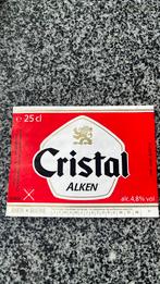 Etiket Cristal Alken 25CL, Verzamelen, Biermerken, Ophalen of Verzenden, Leeuw