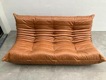 Vintage Cognac 3place , il est comme neuf !, Enlèvement ou Envoi, Cassina ligne roset mah jong togo sede b&b italia artifort knoll