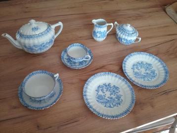 theepot + suikerpotje + melkkanneke e.a. (china blau) beschikbaar voor biedingen