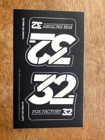 Set de stickers fox factory 32