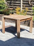 Teak tafel vierkant 1m, Ophalen, Gebruikt, Vierkant, Teakhout