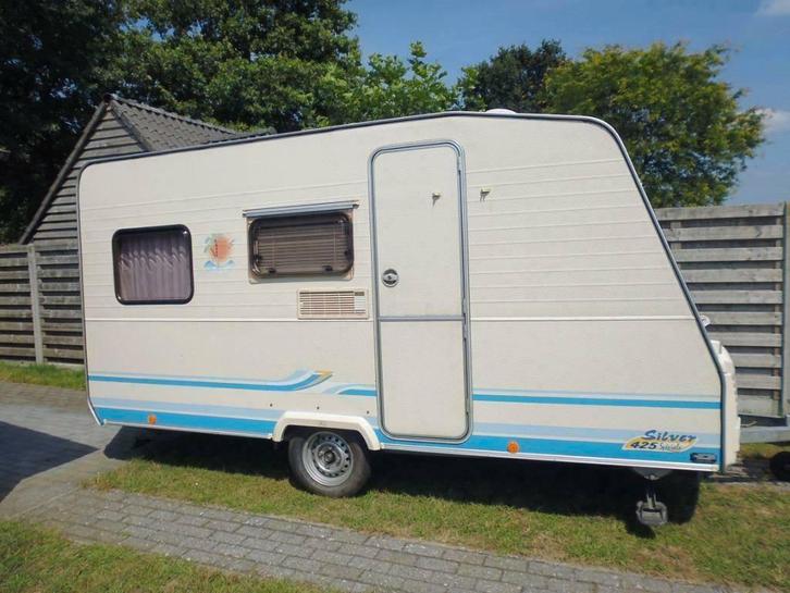 Caravan Caravelair Silverline 425 bj2000 winterkoopje, Caravanes & Camping, Caravanes, Particulier, jusqu'à 4, 500 - 750 kg, Siège standard