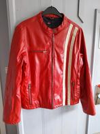 Veste en skaï rouge taille M