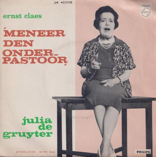 Julia de Gruyter – Meneer den Onderpastoor – Single, Cd's en Dvd's, Vinyl Singles, Gebruikt, Single, Nederlandstalig, 7 inch, Ophalen of Verzenden