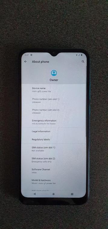 GSM Motorola Moto G8 Power Lite beschikbaar voor biedingen