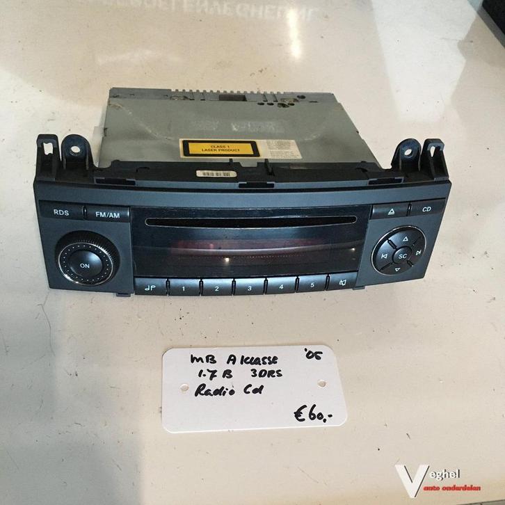 Mercedes  A klasse 1.7 B 3drs 2005 Radio cd speler A 169 820, Auto diversen, Autoradio's, Ophalen of Verzenden