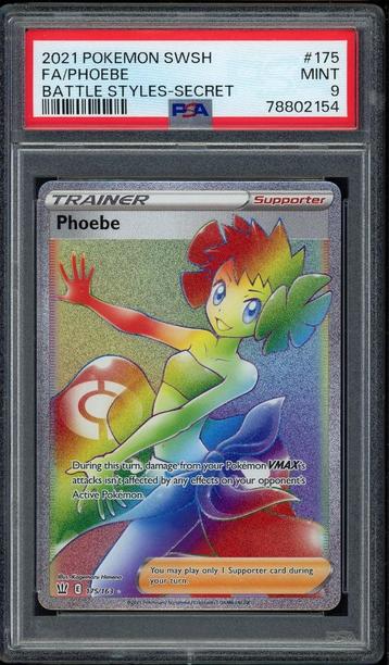 Phoebe [Full Art] PSA 9 - 175/163 - Battle Styles 2021 beschikbaar voor biedingen