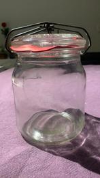 glazen weckpot metalen beugelsluiting, rubberen inmaakring, Ophalen, Zo goed als nieuw