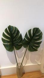 2 kunstplantenbladeren met vaas, 80 cm, Ophalen, Nieuw