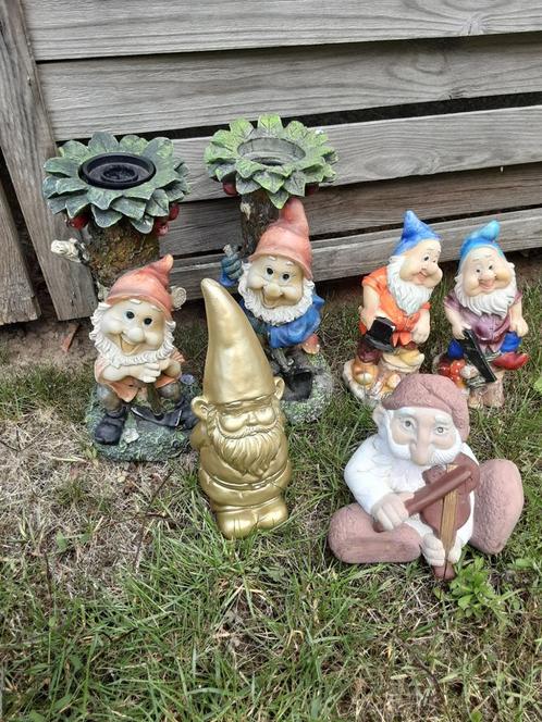 Kleine  tuinkabouters ! Schattig pakketje jaren 80 !, Tuin en Terras, Tuinbeelden, Tuinkabouter, Steen, Ophalen