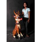 Reindeer Funny — Renne avec nez illuminé, hauteur 112 cm, Divers, Noël, Enlèvement ou Envoi, Neuf