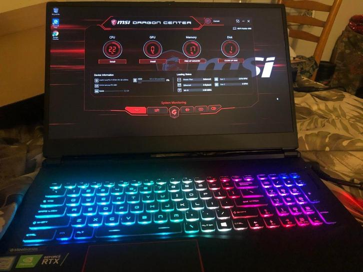 MSI Raider GE75 - 17" 2080 SUPER (150W), Computers en Software, Windows Laptops, Zo goed als nieuw, 17 inch of meer, HDD, SSD