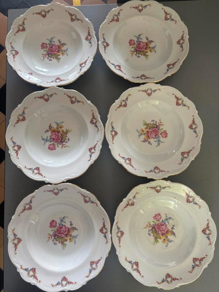 Service à dîner Mitterteich Bavaria 6 assiettes, Antiquités & Art, Antiquités | Services (vaisselle) pièces, Enlèvement ou Envoi