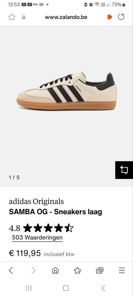 NIEUWE ADIDAS Original SAMBA OG beige, maat 37, Kleding | Dames, Schoenen, Nieuw, Sneakers, Beige, Ophalen of Verzenden