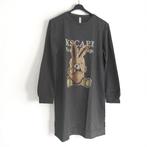 Sweat jurk strass steentjes grijs L/XL, Verzenden, Maat 42/44 (L), Nieuw, Arino