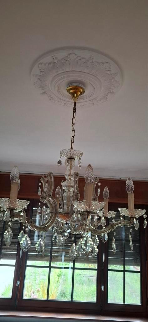 Verlaagde prijs Klasse kroonluchter, Huis en Inrichting, Lampen | Kroonluchters, Zo goed als nieuw, Glas, Ophalen of Verzenden