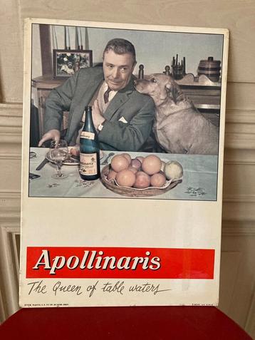 Kartonnen reclame bordje Apollinaris beschikbaar voor biedingen