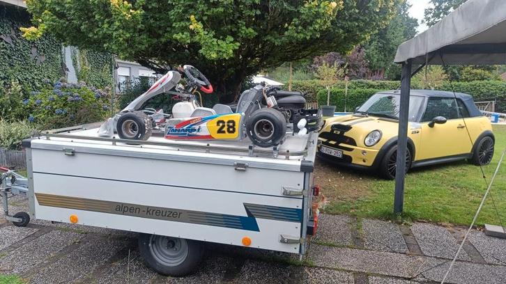 Remork/aanhangwagen voor karting,hobby of andere doeleinden, Sport en Fitness, Karting, Zo goed als nieuw, Overige typen, Ophalen