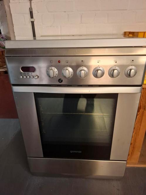 Gasfornuis met elektrische oven inox, Elektronische apparatuur, Fornuizen, Gebruikt, Grill, Ophalen of Verzenden