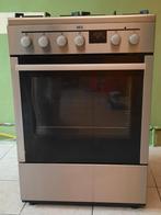 Cuisinière AEG en inox avec 4 plaques de cuisson au gaz et f, Enlèvement, Comme neuf