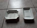 2 witte porseleinen zeepbakjes, Huis en Inrichting, Ophalen of Verzenden, Gebruikt, Wit