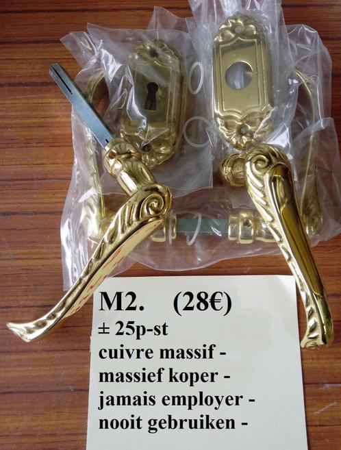 diverse koperen deurgrepen/diverse deurklinken/handgreep., Doe-het-zelf en Bouw, Hang- en Sluitwerk, Gebruikt, Klink of Kruk, Koper of Messing