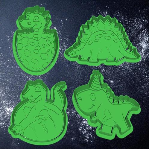 4x Dino Cookie cutter / Koekjessnijders, Hobby en Vrije tijd, Taarten en Cupcakes maken, Nieuw, Bakvorm, Ophalen of Verzenden