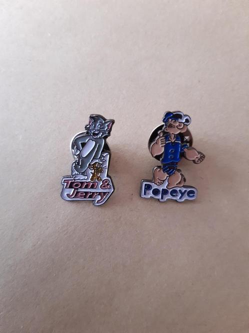 pin Tom & Jerry + pin Popeye 1993, Collections, Broches, Pins & Badges, Comme neuf, Insigne ou Pin's, Figurine, Enlèvement ou Envoi